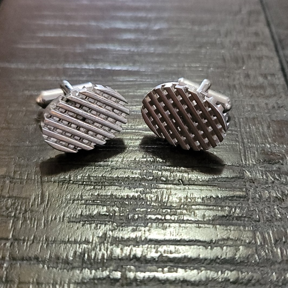 Silver cufflinks